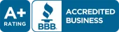 BBB Accredited Business, A+ rating